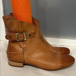 spring step dail-Mbr soft leather ankle boots cognac brown 38